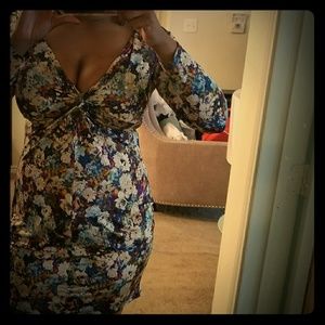 💋 floral print long sleeve dress